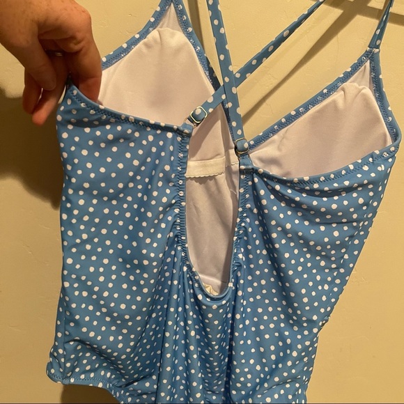 NWT Jessica Simpson Polka Dot One Piece Swimsuit - Picture 5 of 7